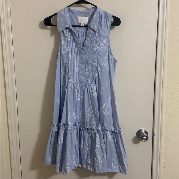 EUC Lilly Pulitzer Caylinn Sleeveless Popover Shirt Dress Medium - Picture 3 of 5